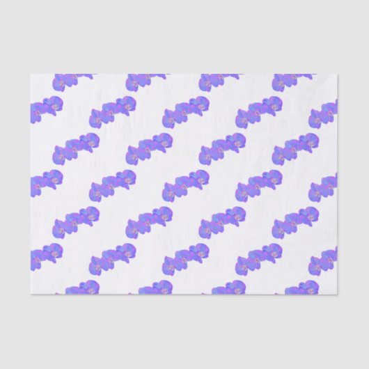 Lila violette Orchideenmalerei Seidenpapier (Vorderseite)