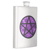 Lila violette Pentagramm-Flasche Flachmann (Rechts)