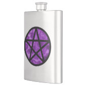 Lila violette Pentagramm-Flasche Flachmann (Links)