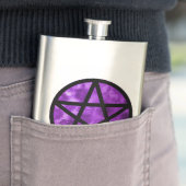 Lila violette Pentagramm-Flasche Flachmann (Beispiel)