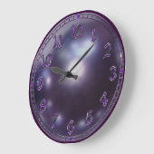 Lila, violette Perle Große Wanduhr (Winkel)