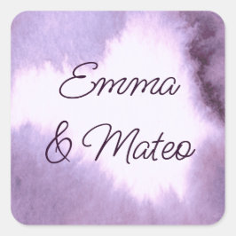 Lila Violette Quadratischer Aufkleber