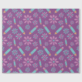 Lila Violette Schnupperei Geschenkpapier (Flach)