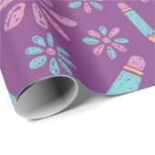 Lila Violette Schnupperei Geschenkpapier (Rolleneckpunkt)