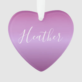 Lila Violette und benutzerdefiniertes weißes Skrip Ornament