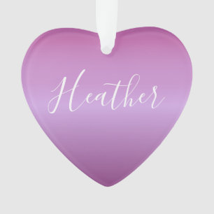 Lila Violette und benutzerdefiniertes weißes Skrip Ornament