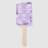 Lila violette Wasserfarbe Fächer (Rückseite)