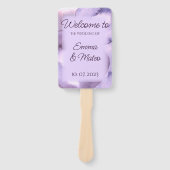 Lila violette Wasserfarbe Fächer (Vorderseite)