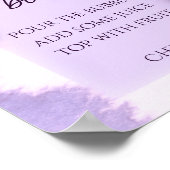 Lila violette Wasserfarbe Mimosa Bar Poster (Ecke)