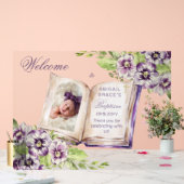 Lila Violetten Arched Foto Einzigartige Taufe Acrylschild (Hochzeit)