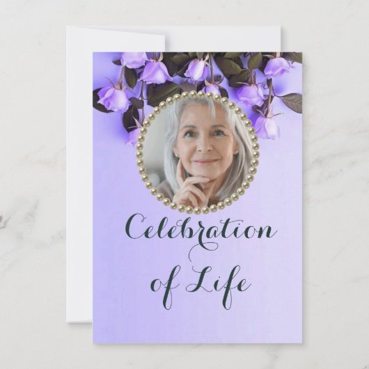 Lila Violetten Blumenstrauß im Tessin Einladung (Rückseite)