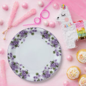 Lila Violetten Handlackierung Pappteller (Party)