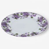 Lila Violetten Handlackierung Pappteller (Schrägansicht)