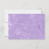 Lila Violetten Hochzeitsessen RSVP Karte (Rückseite)