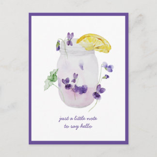 Lila Violetten, Lemonade Mason Jar Denken Sie an S Postkarte