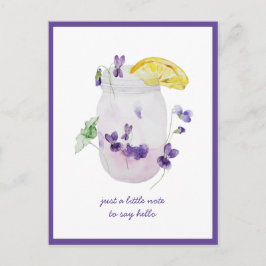 Lila Violetten, Lemonade Mason Jar Denken Sie an S Postkarte