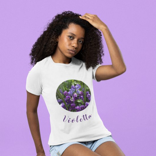Lila Violetten T-Shirt