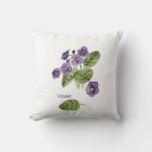 Lila Violetten Wasserfarbe Kissen