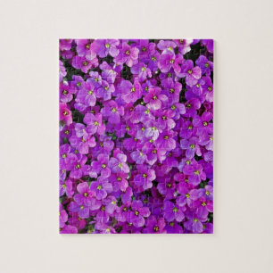 Lila violetter Blumenhintergrund Puzzle