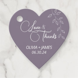 Lila violetter botanischer Herzschlag Gestaltete L Geschenkanhänger