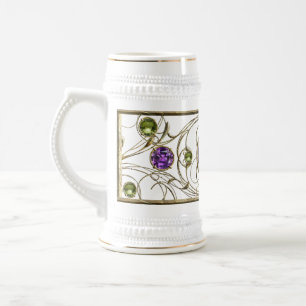 Lila, violetter Edelstein Bierglas