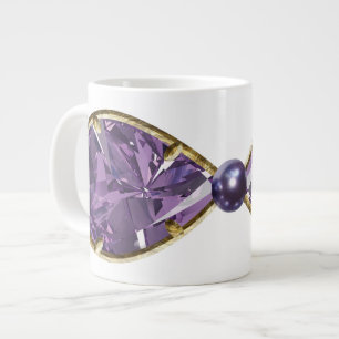 Lila, violetter Edelstein Jumbo-Tasse