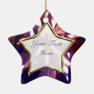 Lila, violetter Edelstein-Stern Keramik Ornament