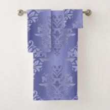 Lila Violetter Farbverlauf Florales Damastdruck-Mu