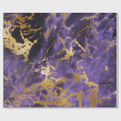 Lila, violetter Marmorschlauch Metallischer Folie Geschenkpapier (Flach)