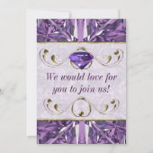 Lila, Violettes Gem Einladung (Vorderseite)
