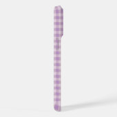 Lila violettes Gingham-Monogramm für Lehrerinnen p iPhone Hülle (Rechte Seite)