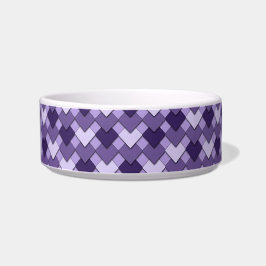 Lila violettes Quadrat- und Diamant-Harlekin-Muste Napf
