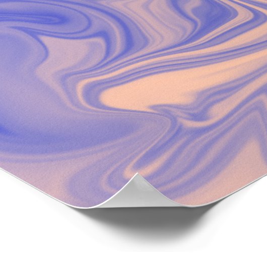 Lila, violettes, wüstenglänzendes, flüssiges Kunst Poster (Ecke)