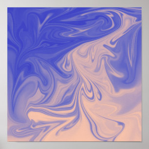 Lila, violettes, wüstenglänzendes, flüssiges Kunst Poster