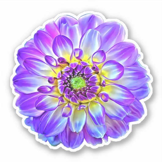 Lila Violettipps Abendessen Aufkleber (Vorderseite)