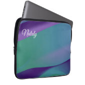 Lila Violettminimalistin mit dem Namen Electronics Laptopschutzhülle (Vorne Rechts)