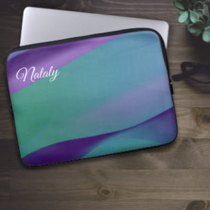 Lila Violettminimalistin mit dem Namen Electronics Laptopschutzhülle