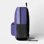 Lila Violettpfirsichmuster Orangefarbene Linienmus Bedruckter Rucksack (Rechts)