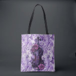 Lila Violine auf Lilac Floral Large Shoulle Tasche<br><div class="desc">Lila Violine auf Lilac Floral Large Shoulle Tasche</div>