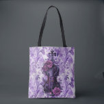 Lila Violine auf Lilac Floral Large Shoulle Tasche<br><div class="desc">Lila Violine auf Lilac Floral Large Shoulle Tasche</div>
