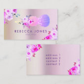 lila Violine-Visitenkarte Visitenkarte (Vorne/Hinten)