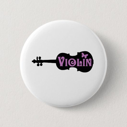 Lila Violinen-T - Shirt Button (Vorderseite)