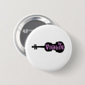 Lila Violinen-T - Shirt Button (Vorne & Hinten)