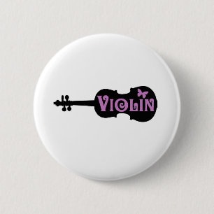 Lila Violinen-T - Shirt Button