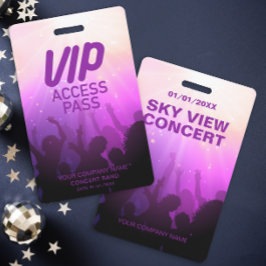 Lila VIP All Access Concept Abzeichen Ausweis