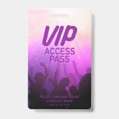 Lila VIP All Access Concept Abzeichen Ausweis (Vorderseite)