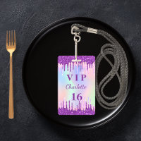 Lila VIP-Einladung zum Glitzer des Geburtstagsrege