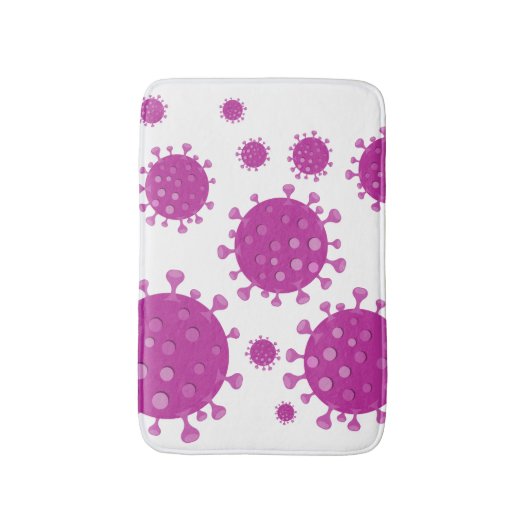 Lila Viruspartikel Badematte (Vorderseite Vertikal)