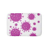 Lila Viruspartikel Badematte (Vorderseite)