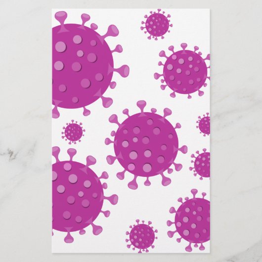 Lila Viruspartikel Briefpapier (Vorderseite)